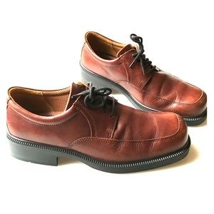 ECCO HEATHROW BROWN LEATHER OXFORD DRESS SHOES